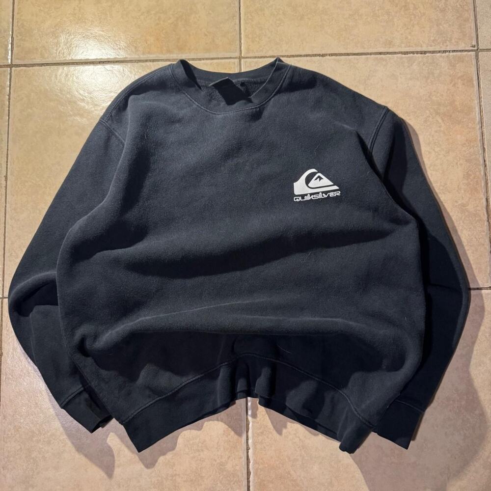 Vintage y2k black quiksilver crewneck Size M in Mens